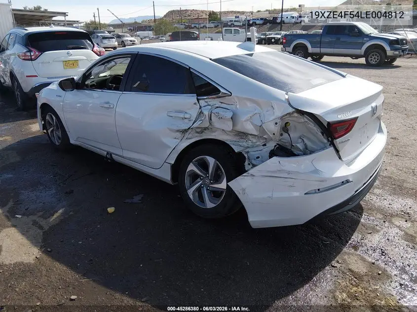 2020 Honda Insight Ex VIN: 19XZE4F54LE004812 Lot: 45286380