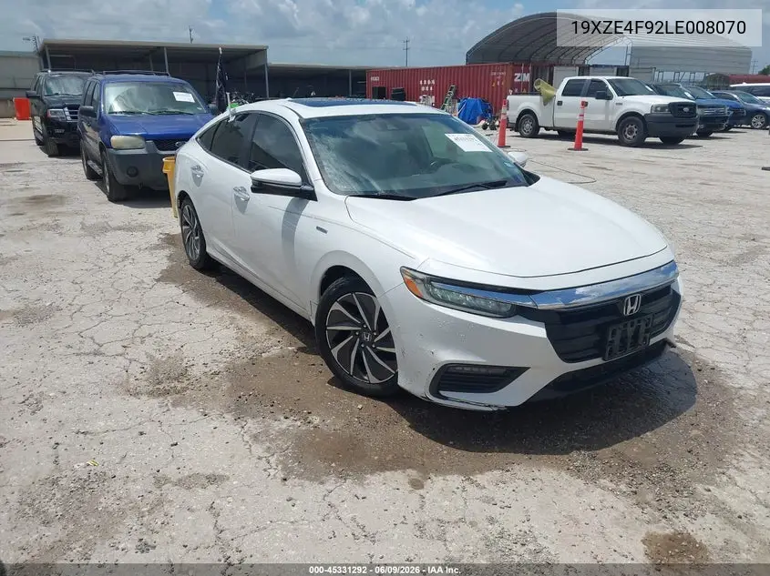2020 Honda Insight Touring VIN: 19XZE4F92LE008070 Lot: 45331292