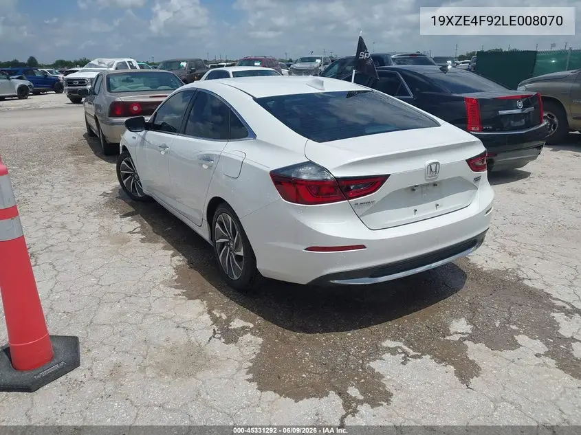 2020 Honda Insight Touring VIN: 19XZE4F92LE008070 Lot: 45331292