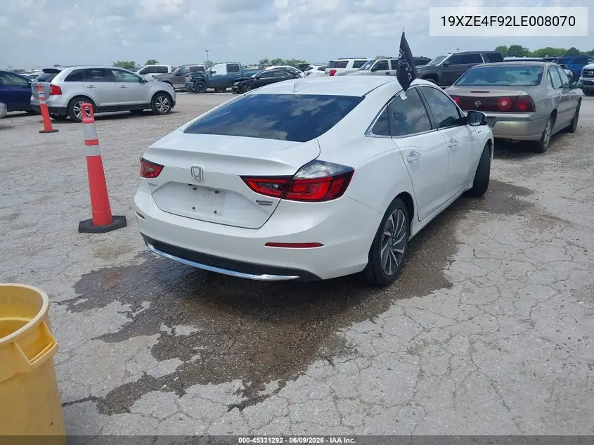 2020 Honda Insight Touring VIN: 19XZE4F92LE008070 Lot: 45331292