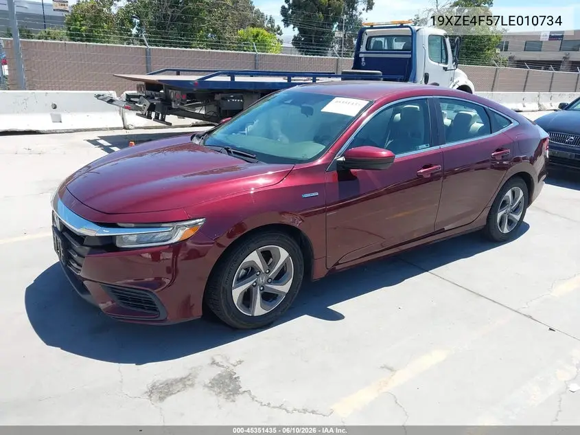 2020 Honda Insight Ex VIN: 19XZE4F57LE010734 Lot: 45351435
