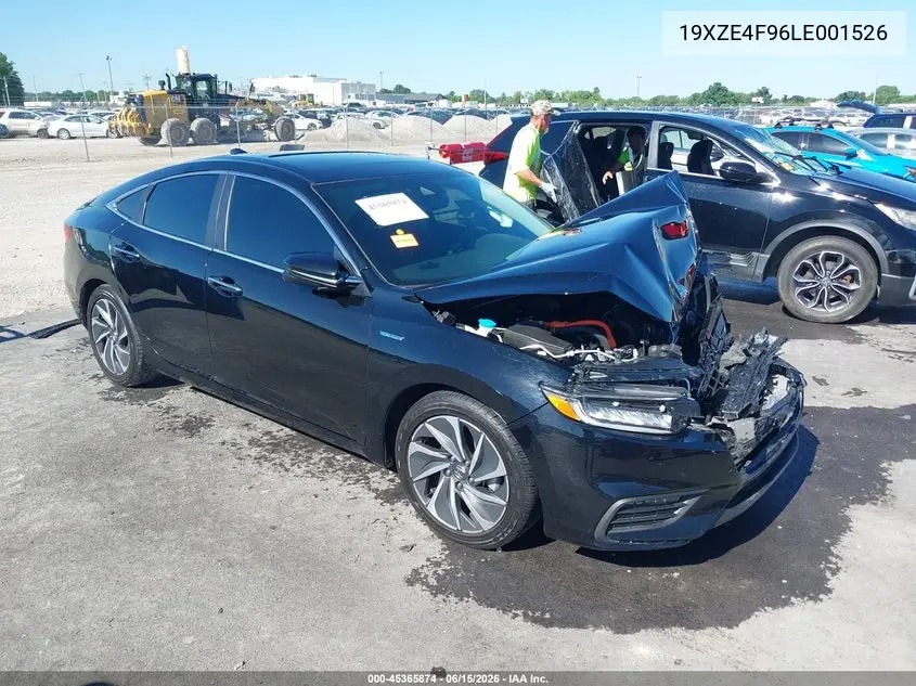 2020 Honda Insight Touring VIN: 19XZE4F96LE001526 Lot: 45365874