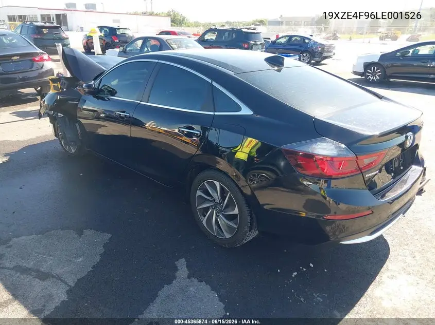 2020 Honda Insight Touring VIN: 19XZE4F96LE001526 Lot: 45365874