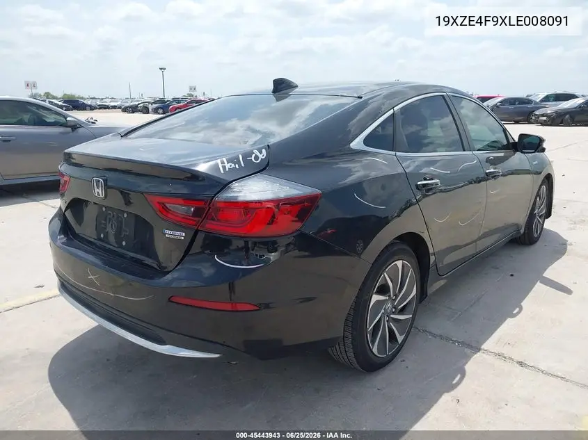 2020 Honda Insight Touring VIN: 19XZE4F9XLE008091 Lot: 45443943