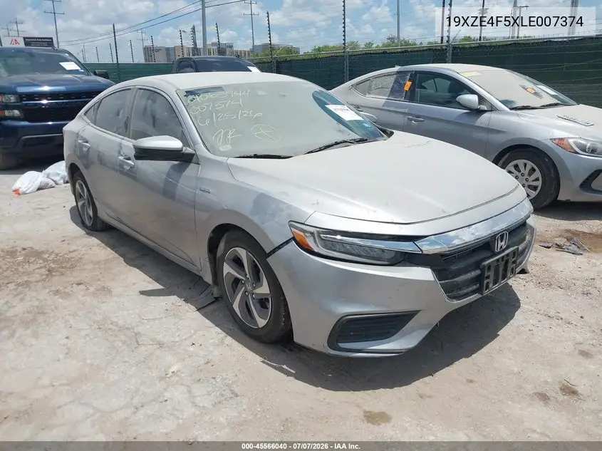 2020 Honda Insight Ex VIN: 19XZE4F5XLE007374 Lot: 45566040
