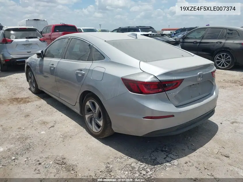 2020 Honda Insight Ex VIN: 19XZE4F5XLE007374 Lot: 45566040