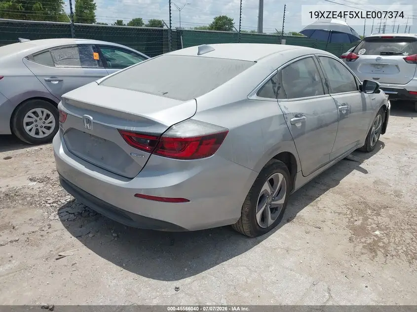 2020 Honda Insight Ex VIN: 19XZE4F5XLE007374 Lot: 45566040