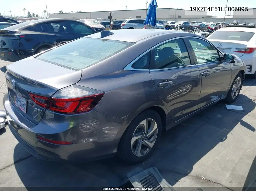 2020 Honda Insight Ex VIN: 19XZE4F51LE006095 Lot: 45582026