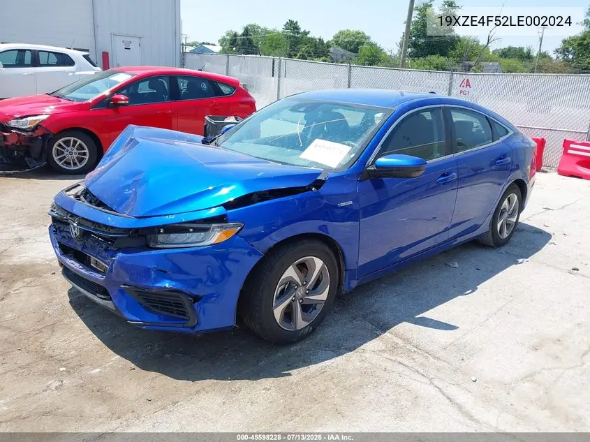 2020 Honda Insight Ex VIN: 19XZE4F52LE002024 Lot: 45598228