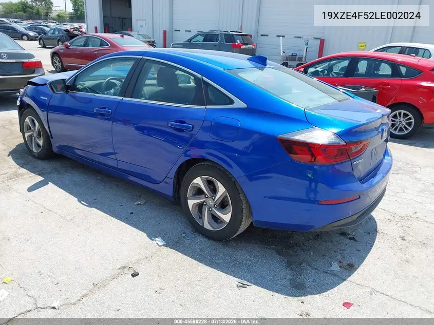 2020 Honda Insight Ex VIN: 19XZE4F52LE002024 Lot: 45598228