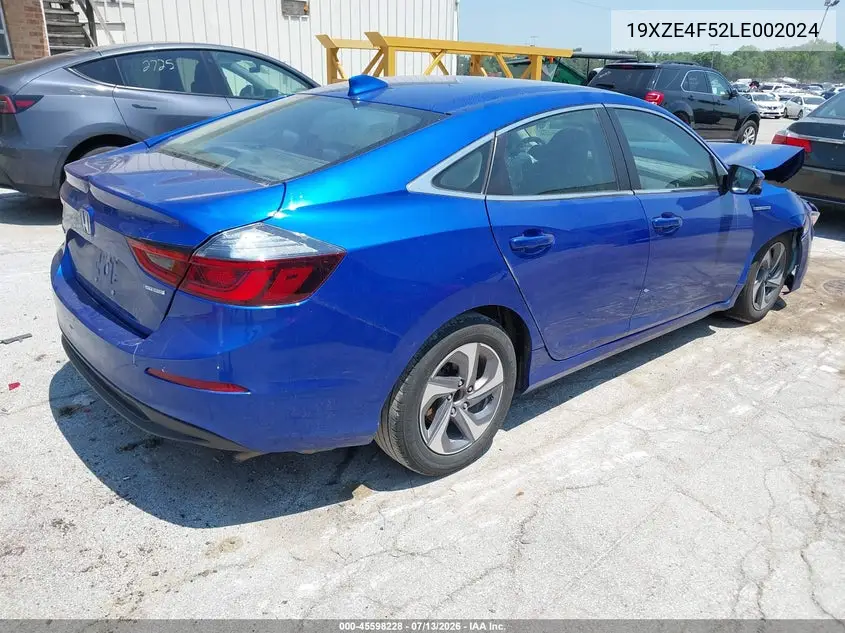 2020 Honda Insight Ex VIN: 19XZE4F52LE002024 Lot: 45598228