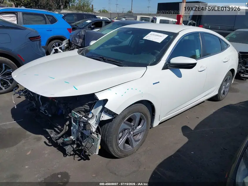 2020 Honda Insight Ex VIN: 19XZE4F59LE013926 Lot: 45608007