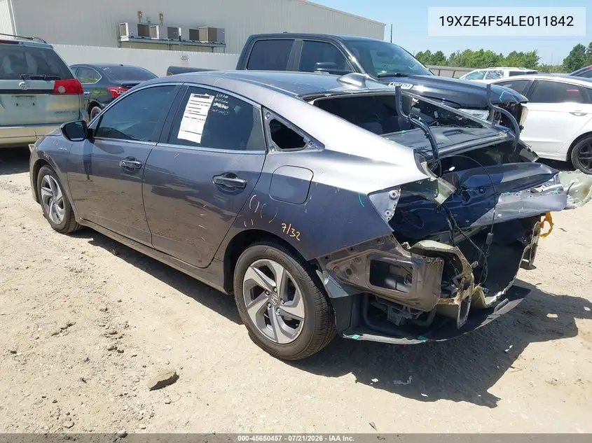 2020 Honda Insight Ex VIN: 19XZE4F54LE011842 Lot: 45650457