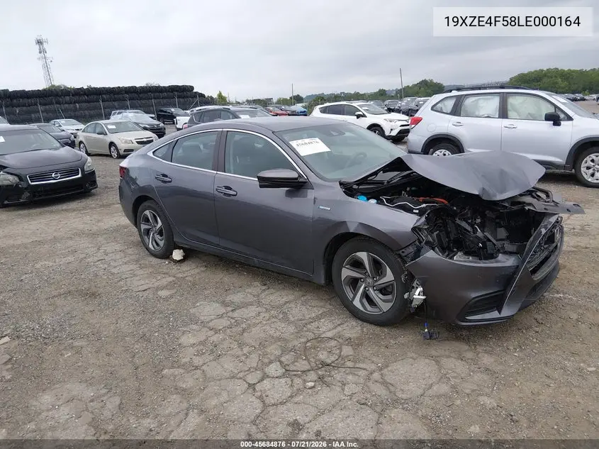 2020 Honda Insight Ex VIN: 19XZE4F58LE000164 Lot: 45684876