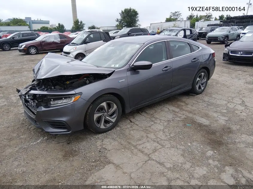 2020 Honda Insight Ex VIN: 19XZE4F58LE000164 Lot: 45684876