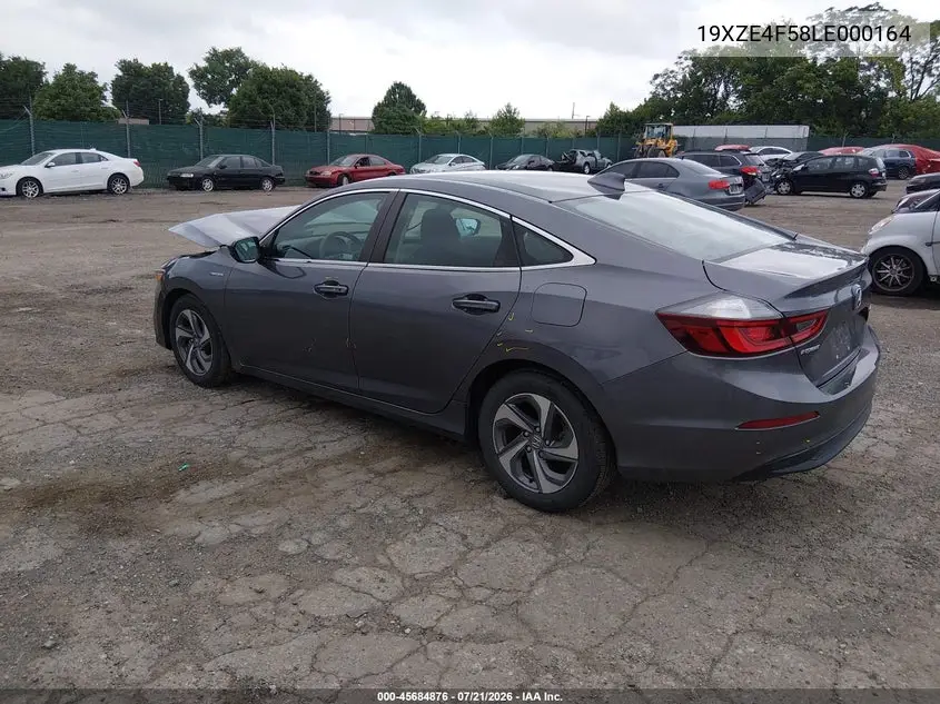 2020 Honda Insight Ex VIN: 19XZE4F58LE000164 Lot: 45684876