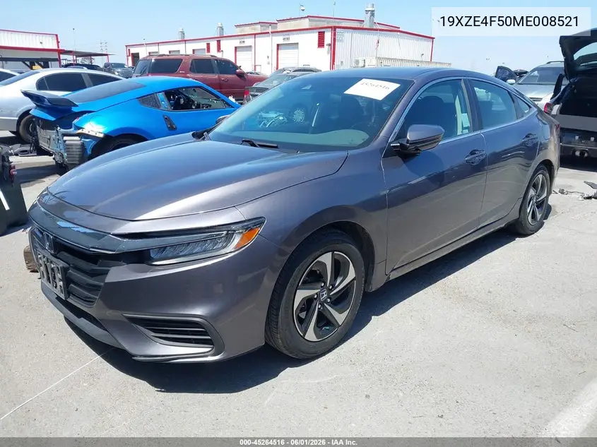 2021 Honda Insight Ex VIN: 19XZE4F50ME008521 Lot: 45264516