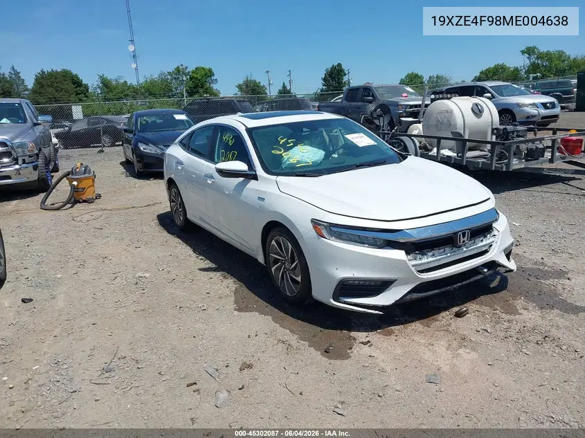 2021 Honda Insight Touring VIN: 19XZE4F98ME004638 Lot: 45302087