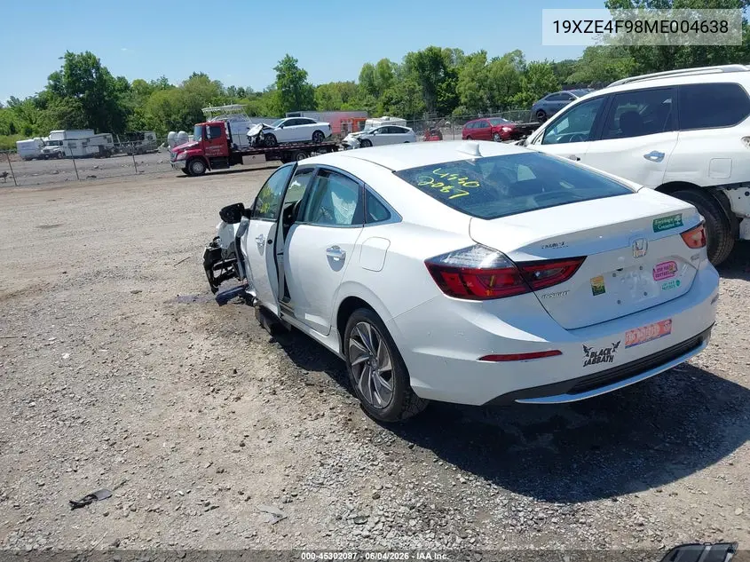 2021 Honda Insight Touring VIN: 19XZE4F98ME004638 Lot: 45302087