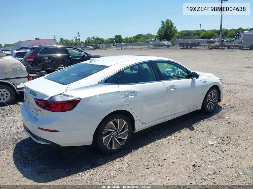2021 Honda Insight Touring VIN: 19XZE4F98ME004638 Lot: 45302087