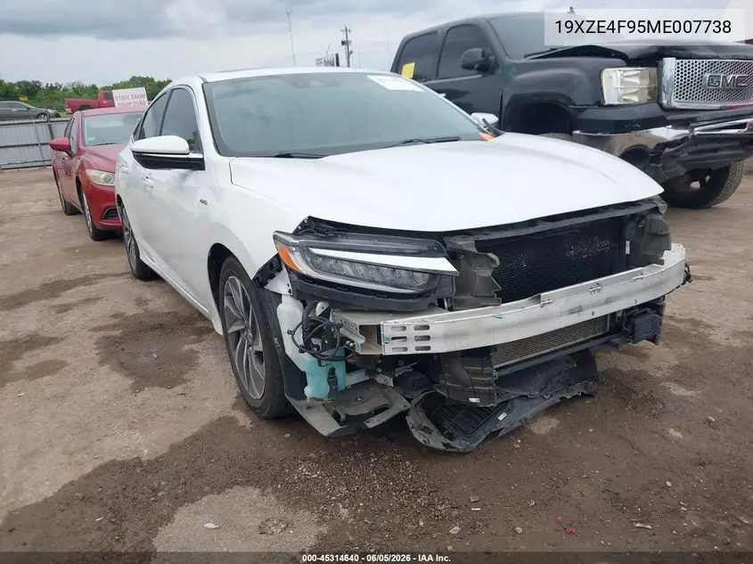 2021 Honda Insight Touring VIN: 19XZE4F95ME007738 Lot: 45314640