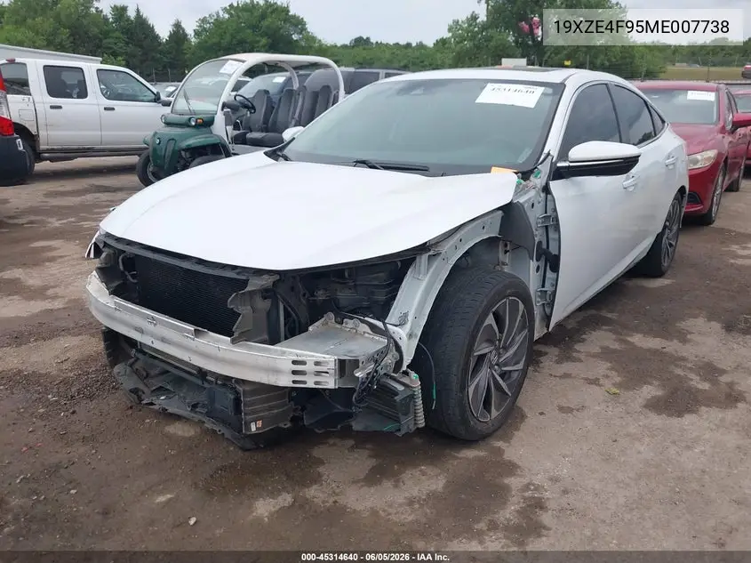 2021 Honda Insight Touring VIN: 19XZE4F95ME007738 Lot: 45314640