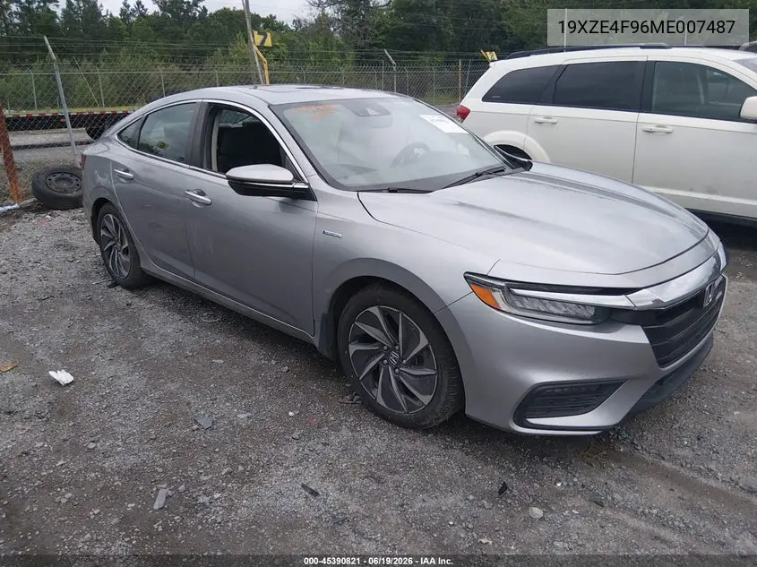2021 Honda Insight Touring VIN: 19XZE4F96ME007487 Lot: 45390821
