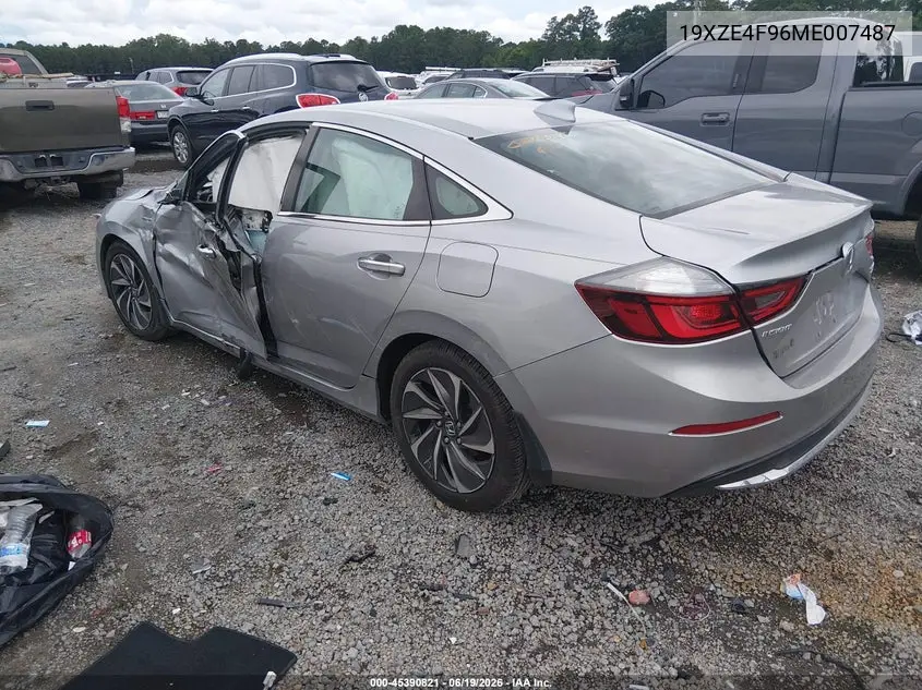 2021 Honda Insight Touring VIN: 19XZE4F96ME007487 Lot: 45390821