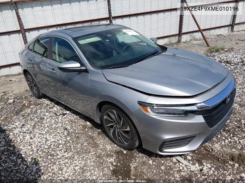 2021 Honda Insight Touring VIN: 19XZE4F9XME010196 Lot: 45399773