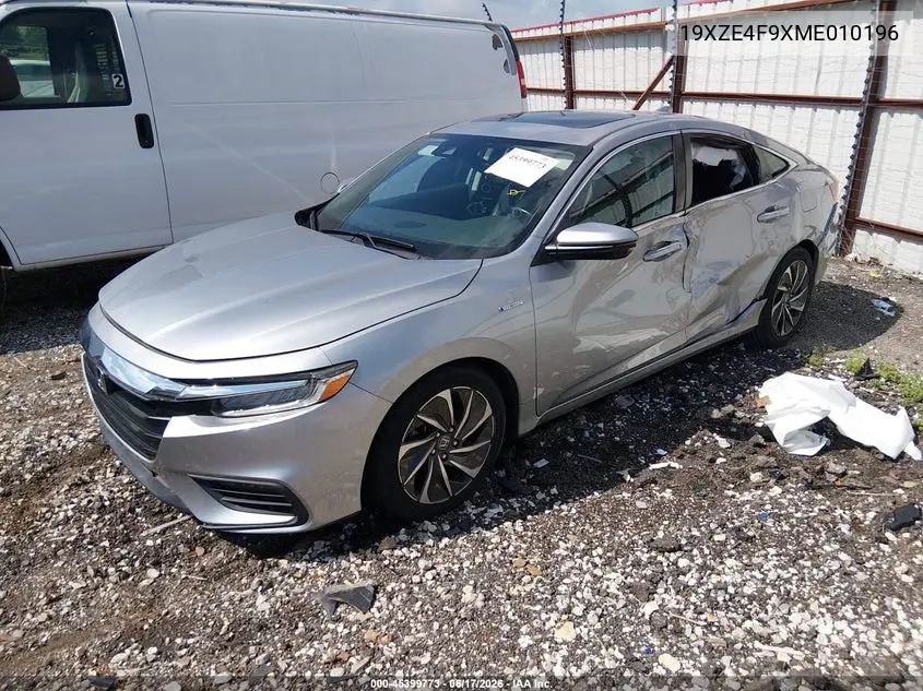 2021 Honda Insight Touring VIN: 19XZE4F9XME010196 Lot: 45399773