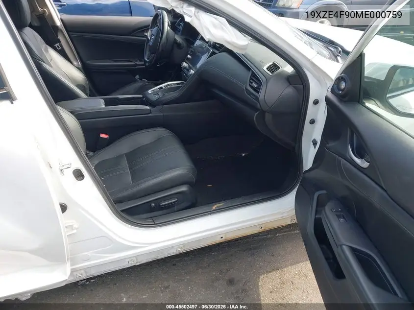 2021 Honda Insight Touring VIN: 19XZE4F90ME000759 Lot: 45502497