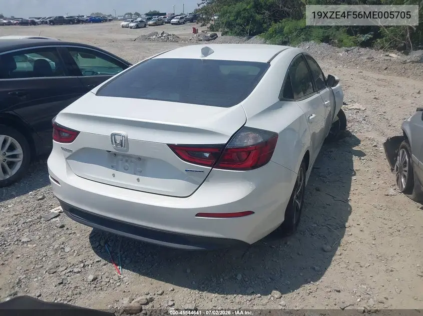 2021 Honda Insight Ex VIN: 19XZE4F56ME005705 Lot: 45544641