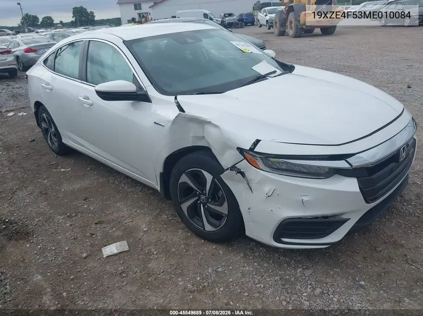 2021 Honda Insight Ex VIN: 19XZE4F53ME010084 Lot: 45549689