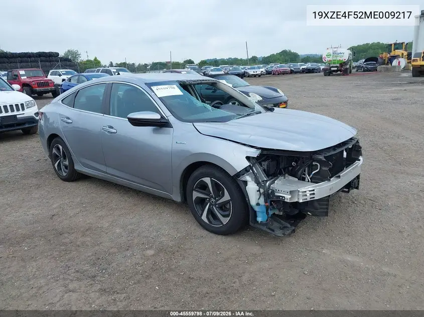 2021 Honda Insight Ex VIN: 19XZE4F52ME009217 Lot: 45559798