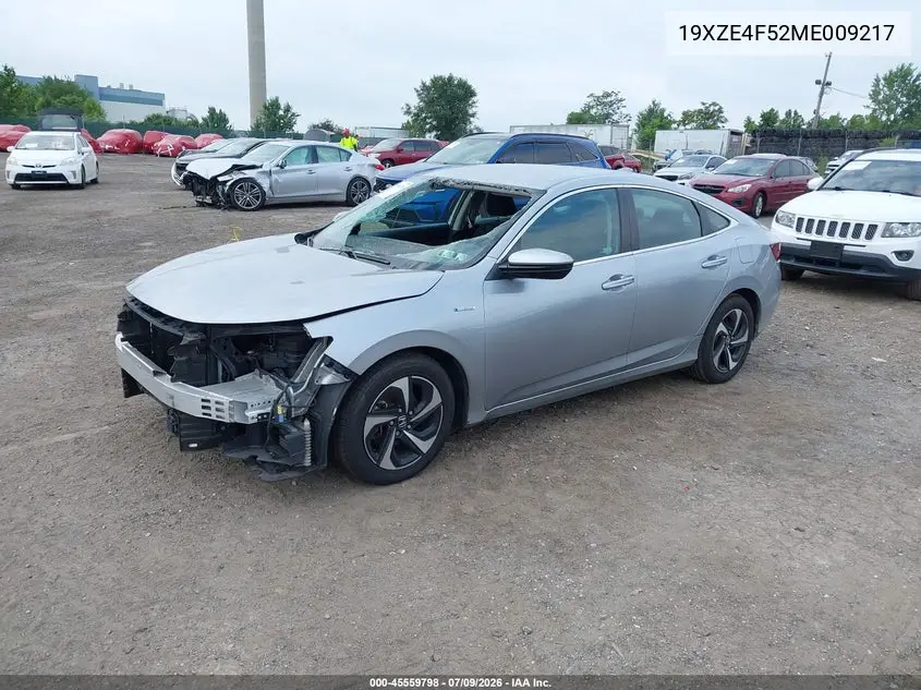 2021 Honda Insight Ex VIN: 19XZE4F52ME009217 Lot: 45559798