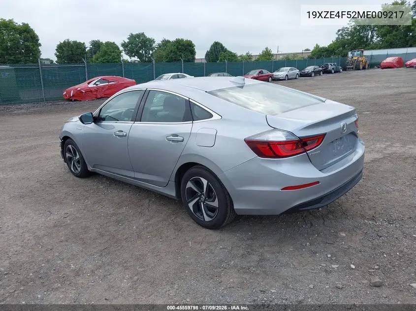 2021 Honda Insight Ex VIN: 19XZE4F52ME009217 Lot: 45559798