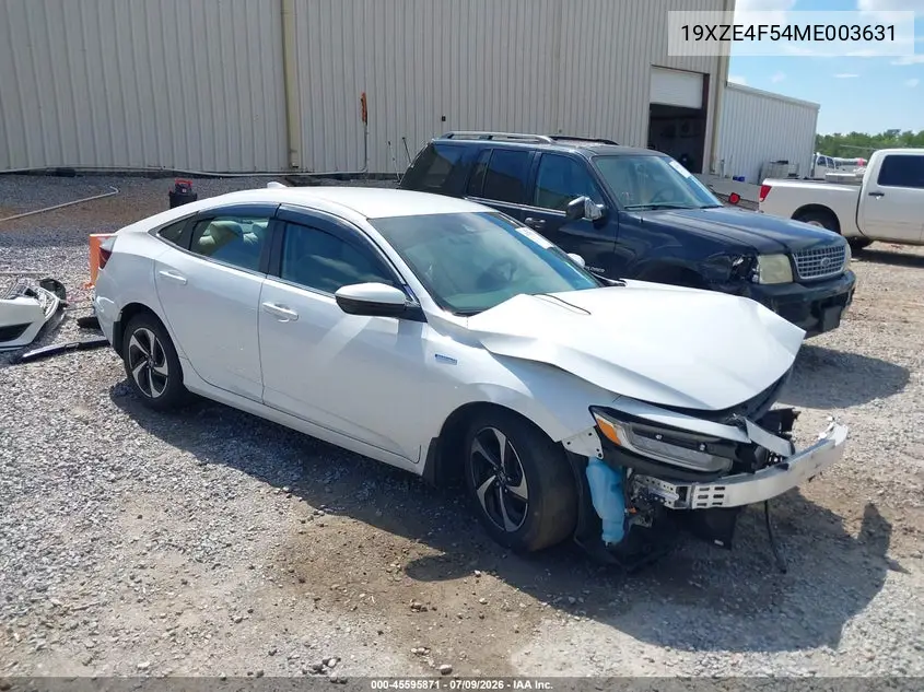 2021 Honda Insight Ex VIN: 19XZE4F54ME003631 Lot: 45595871
