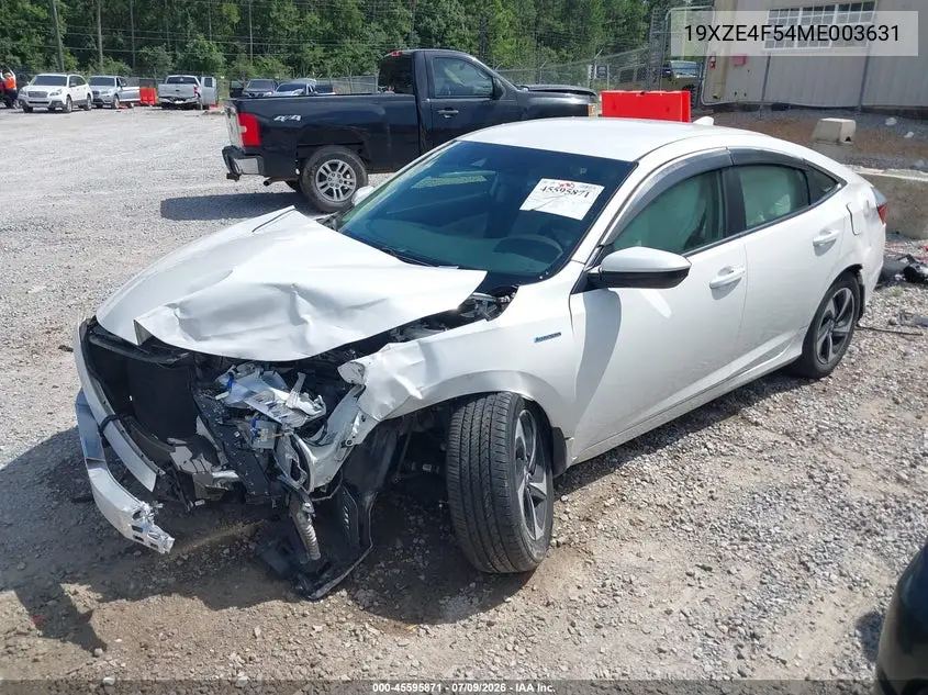 2021 Honda Insight Ex VIN: 19XZE4F54ME003631 Lot: 45595871