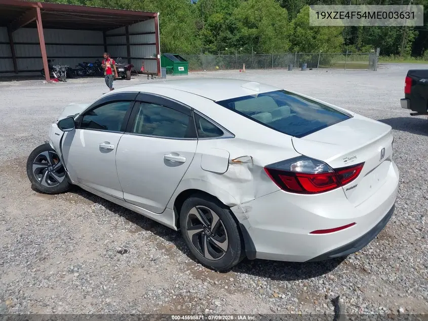 2021 Honda Insight Ex VIN: 19XZE4F54ME003631 Lot: 45595871