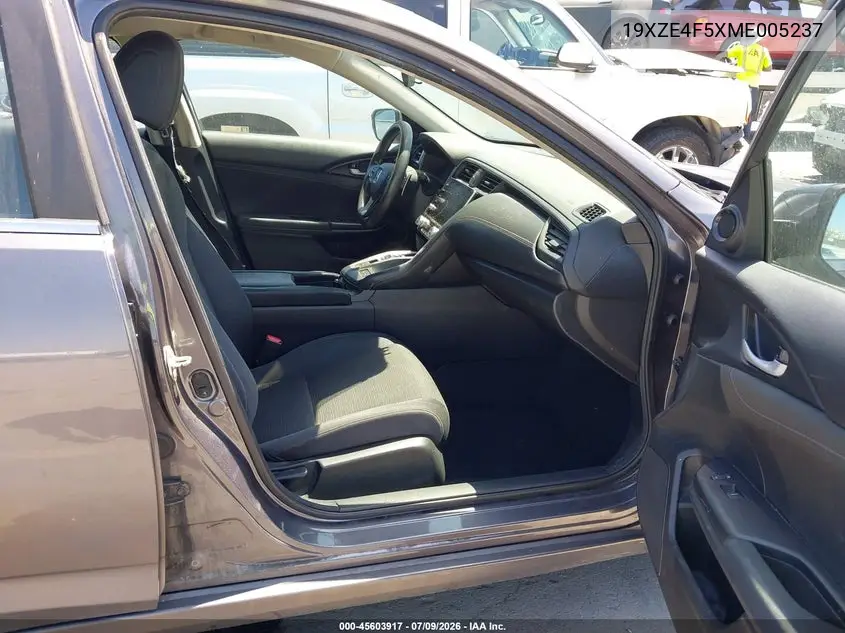 2021 Honda Insight Ex VIN: 19XZE4F5XME005237 Lot: 45603917