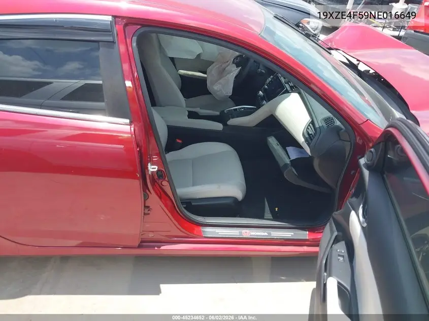 2022 Honda Insight Ex VIN: 19XZE4F59NE016649 Lot: 45234652