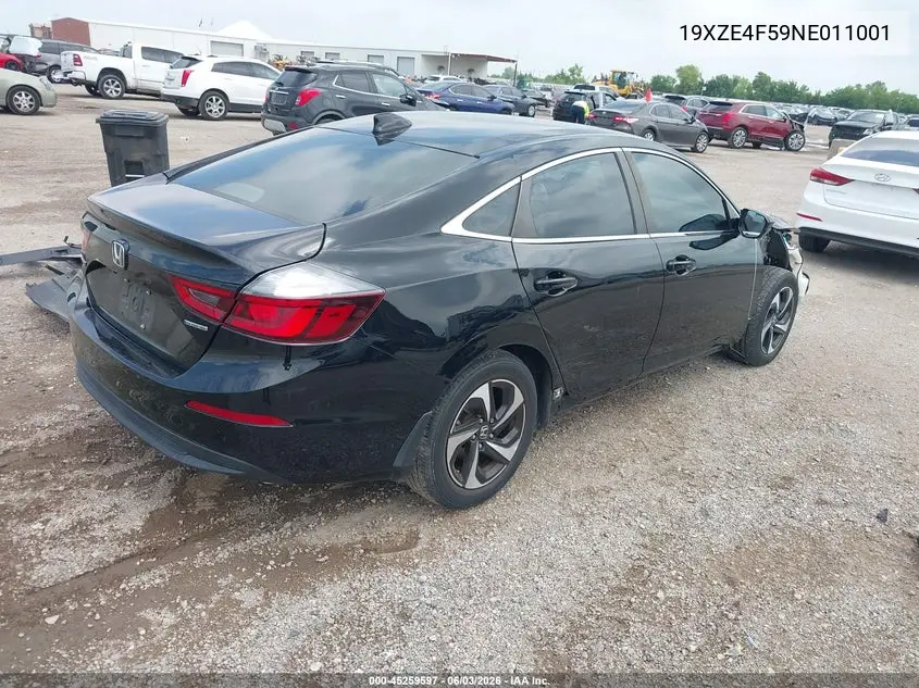 2022 Honda Insight Ex VIN: 19XZE4F59NE011001 Lot: 45259597