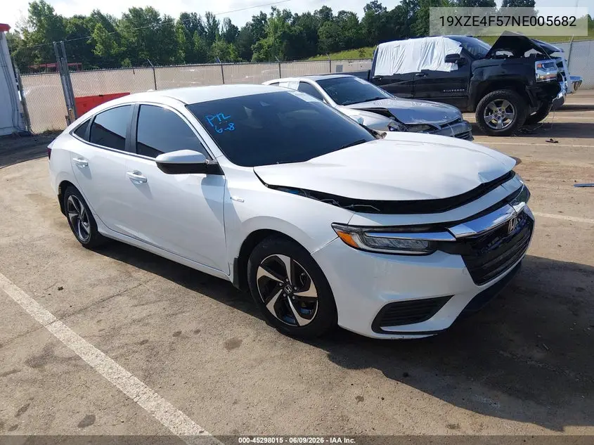 2022 Honda Insight Ex VIN: 19XZE4F57NE005682 Lot: 45298015