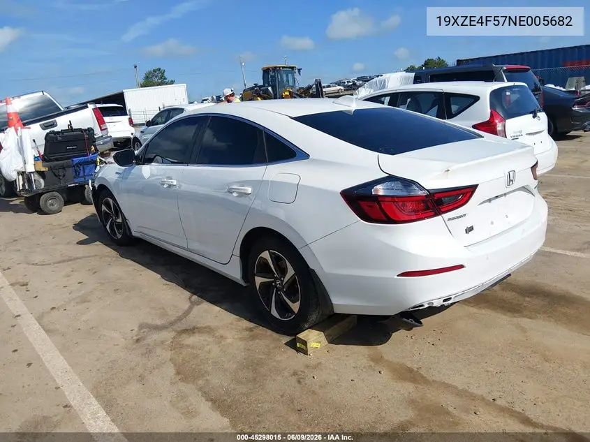 2022 Honda Insight Ex VIN: 19XZE4F57NE005682 Lot: 45298015