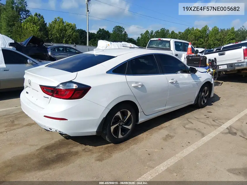 2022 Honda Insight Ex VIN: 19XZE4F57NE005682 Lot: 45298015