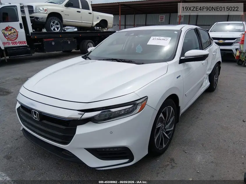 2022 Honda Insight Touring VIN: 19XZE4F90NE015022 Lot: 45306962