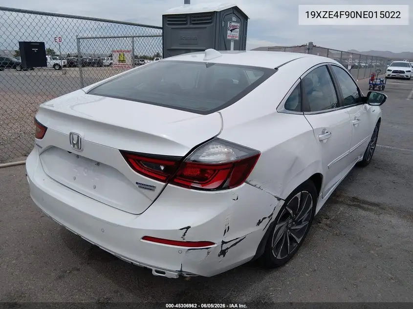 2022 Honda Insight Touring VIN: 19XZE4F90NE015022 Lot: 45306962