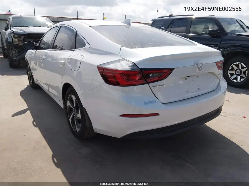 2022 Honda Insight Ex VIN: 19XZE4F59NE002556 Lot: 45456082