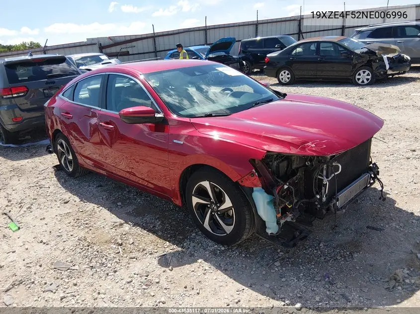 2022 Honda Insight Ex VIN: 19XZE4F52NE006996 Lot: 45535117
