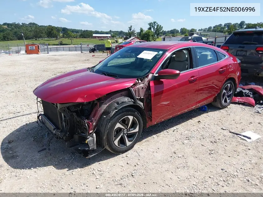 2022 Honda Insight Ex VIN: 19XZE4F52NE006996 Lot: 45535117